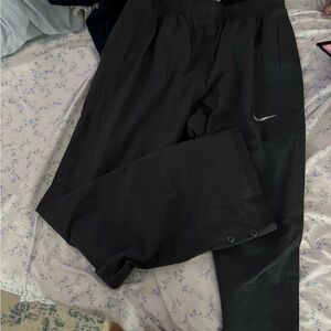 Nike Men's Black Joggers with White Swoosh